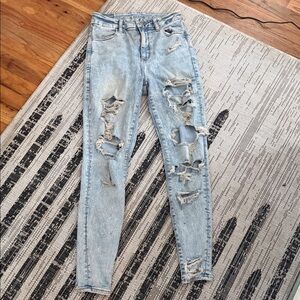 Distressed Light Blue Women's Jeans